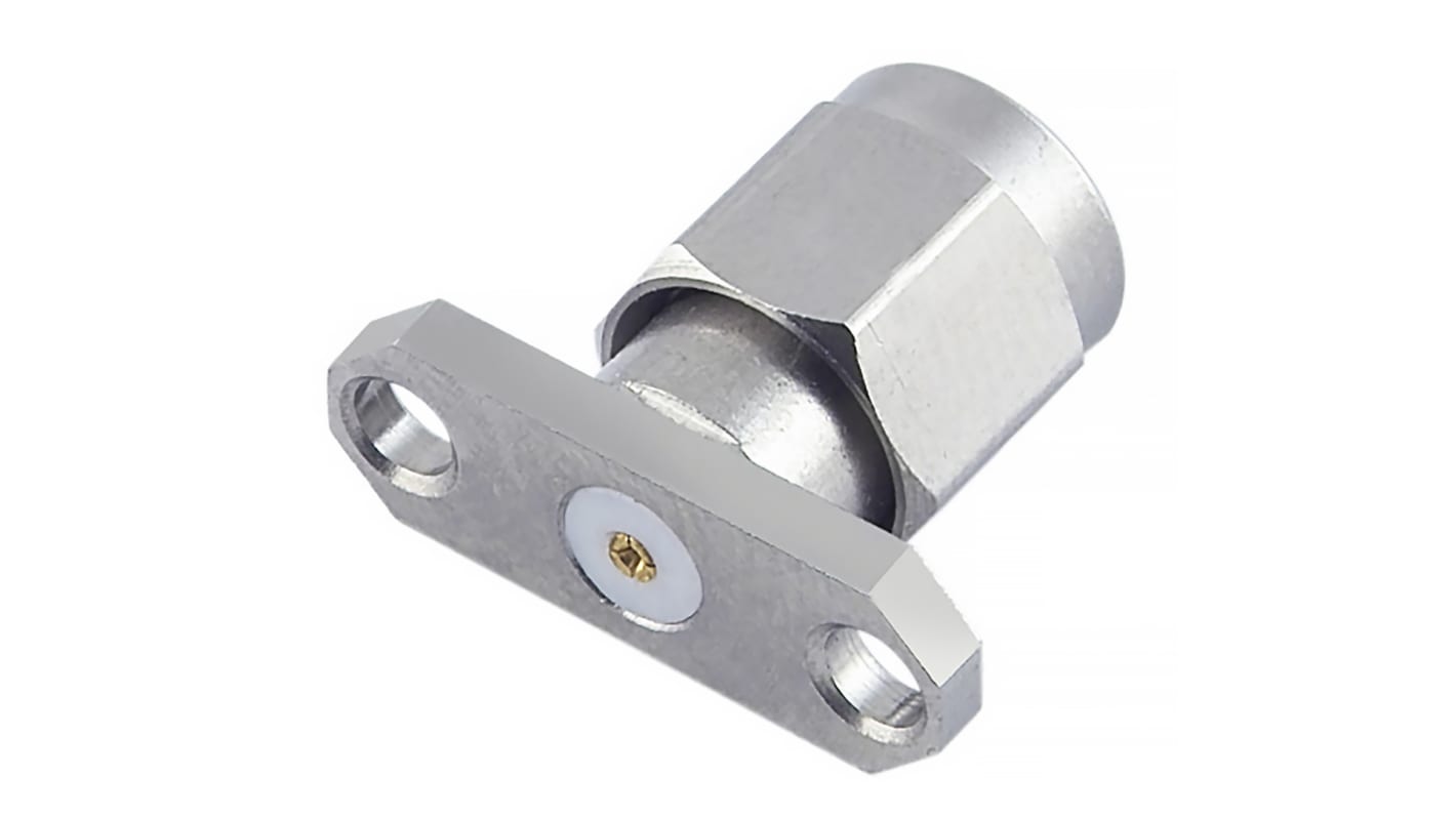 RS PRO Buchse/Stecker Koaxialsteckverbinder SMA-Steckverbinder, Flanschmontage Löt-Anschluss, 50Ω, Standard, Gerade