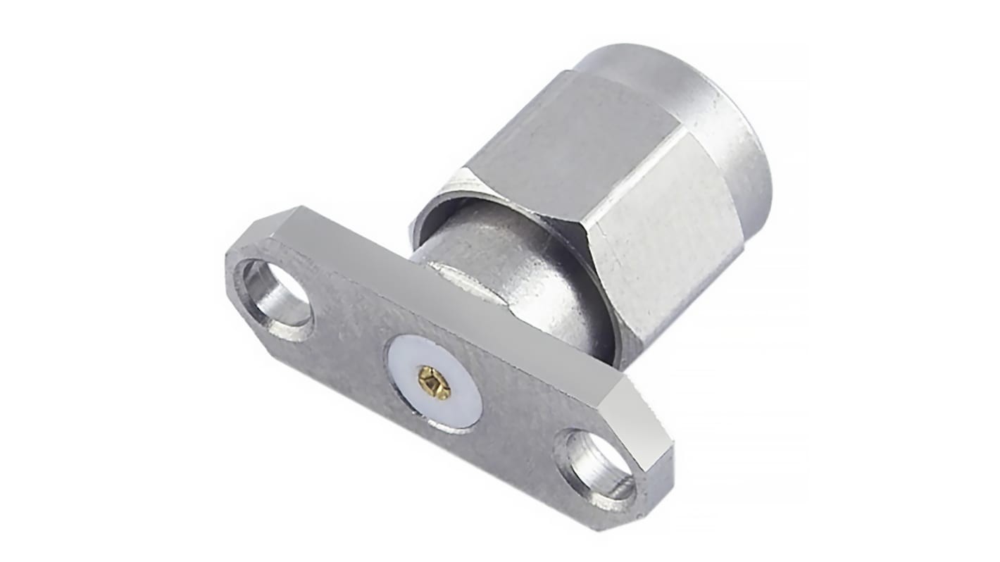 Connettore coassiale Ad angolo diritto RS PRO, Femmina, Maschio, 50Ω, Montaggio su flangia