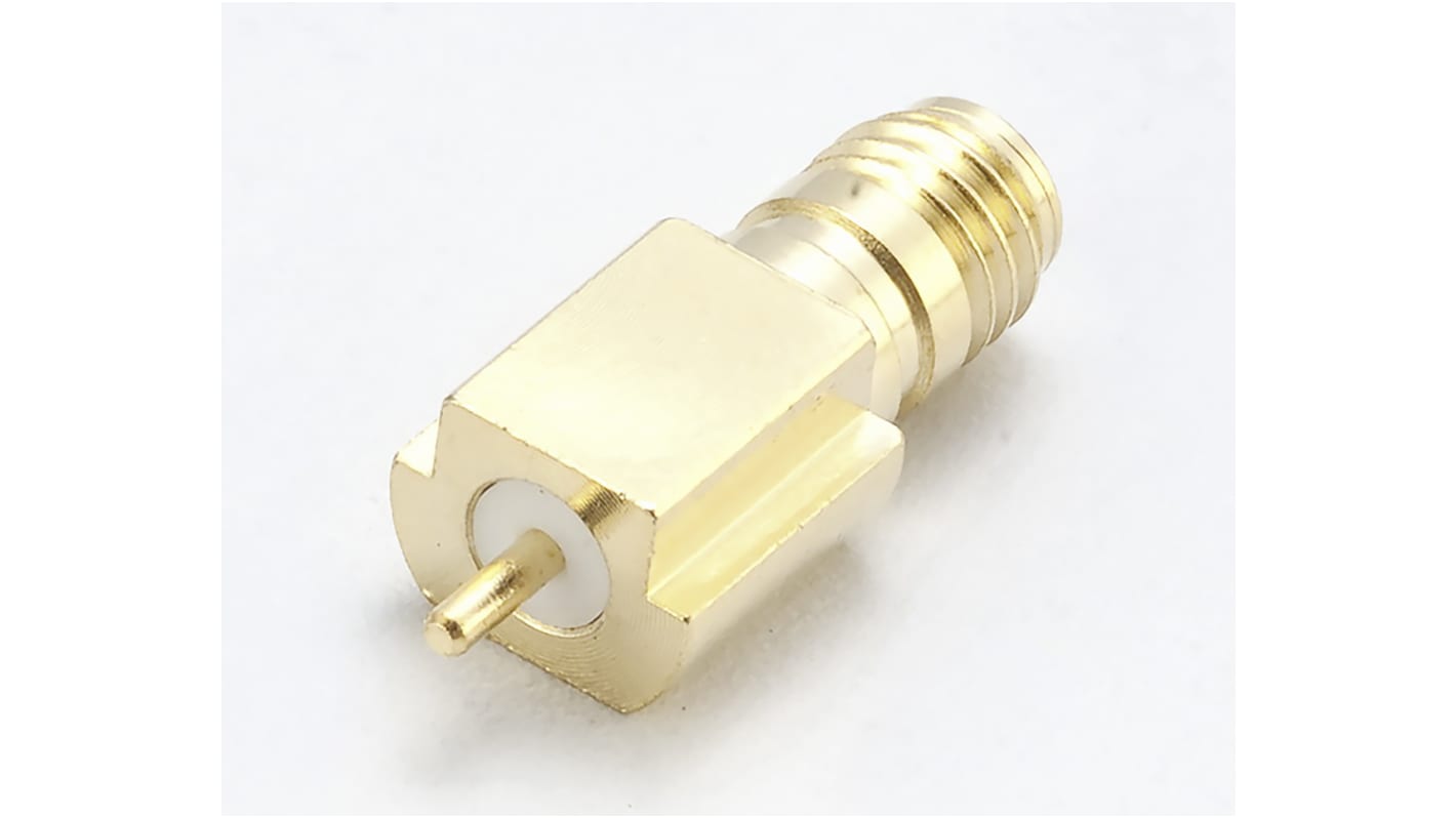 RS PRO Female, Male PCB Mount MCX Connector, 50Ω, Solder Termination, Straight Body