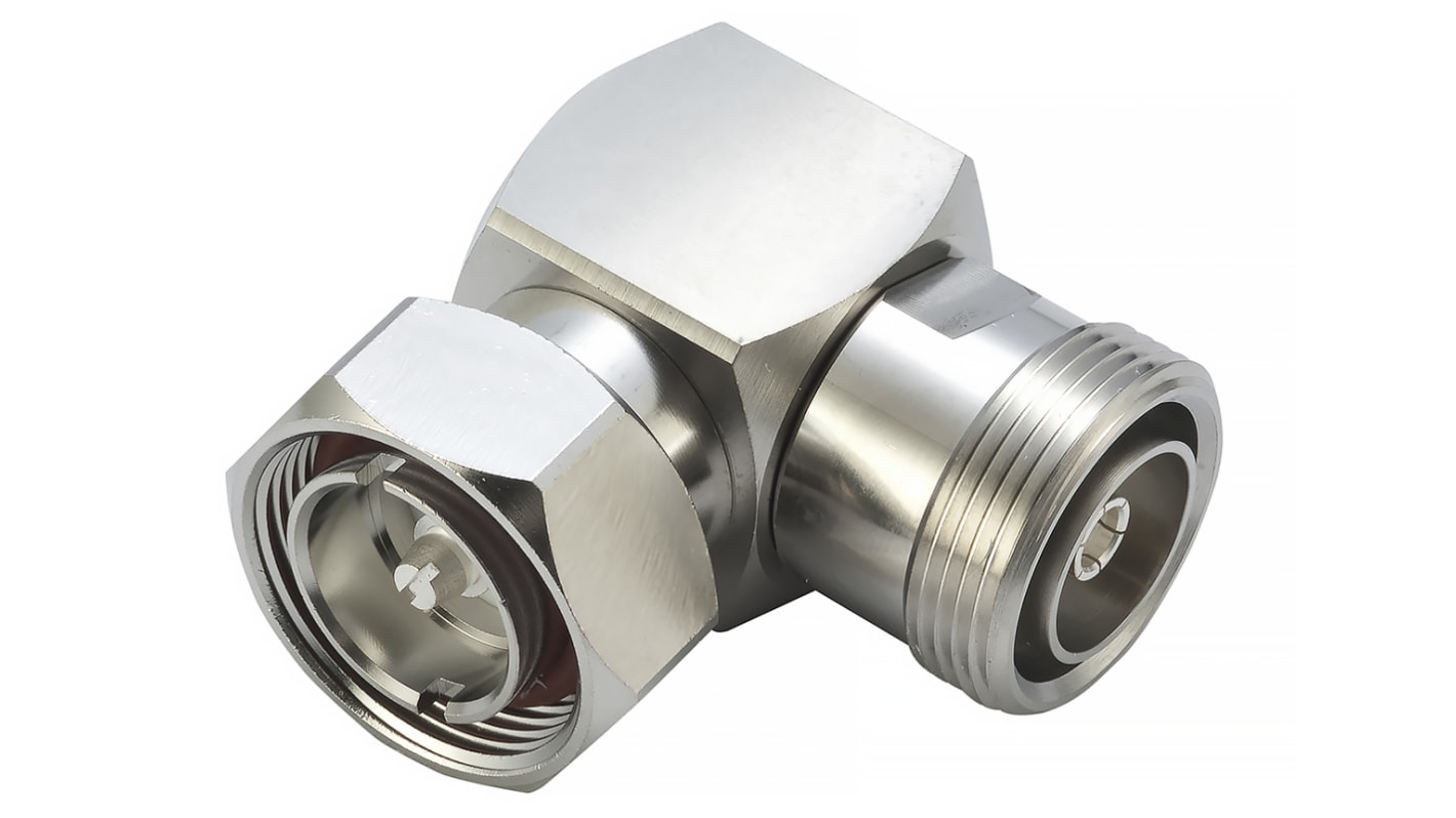 RS PRO, Plug Cable Mount 7/16 Connector, 50Ω, Solder Termination, Right Angle Body