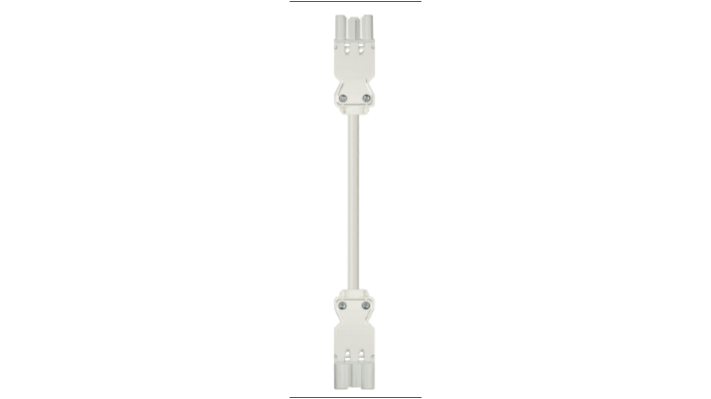 Wieland GST18 Series Cable Assembly, 3-Pole, Male to Female, 3-Way, 16A, IP40