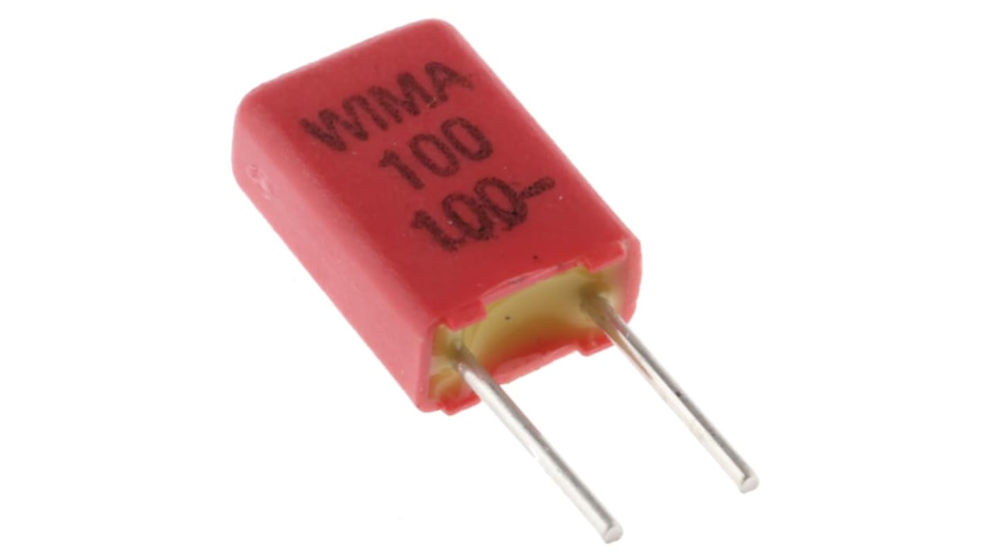 WIMA FKP2 Polypropylene Film Capacitor, 63 V ac, 100 V dc, ±5%, 1.5nF, Through Hole