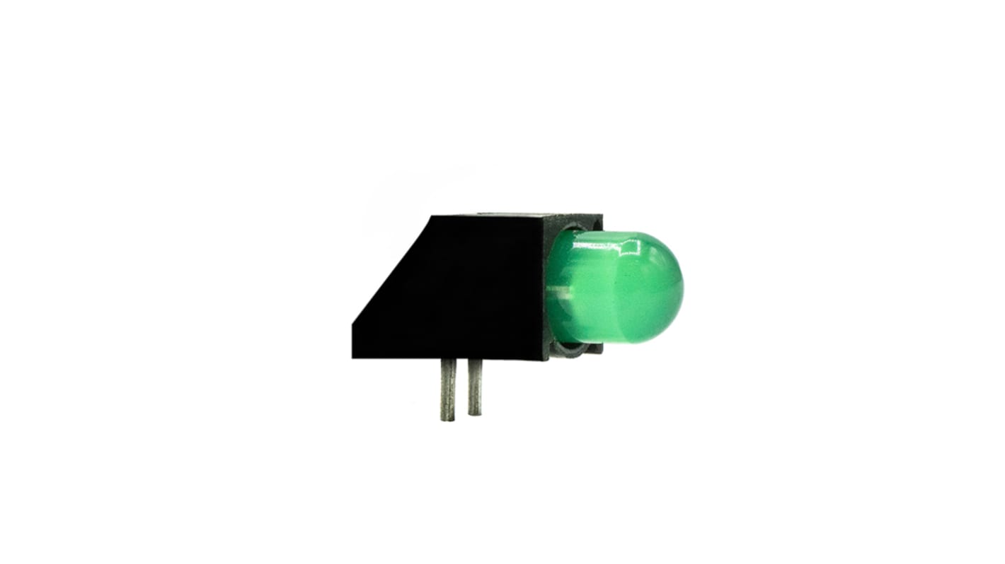 Dialight 550-0707F, Green Right Angle PCB LED Indicator, Through Hole 7.5 V