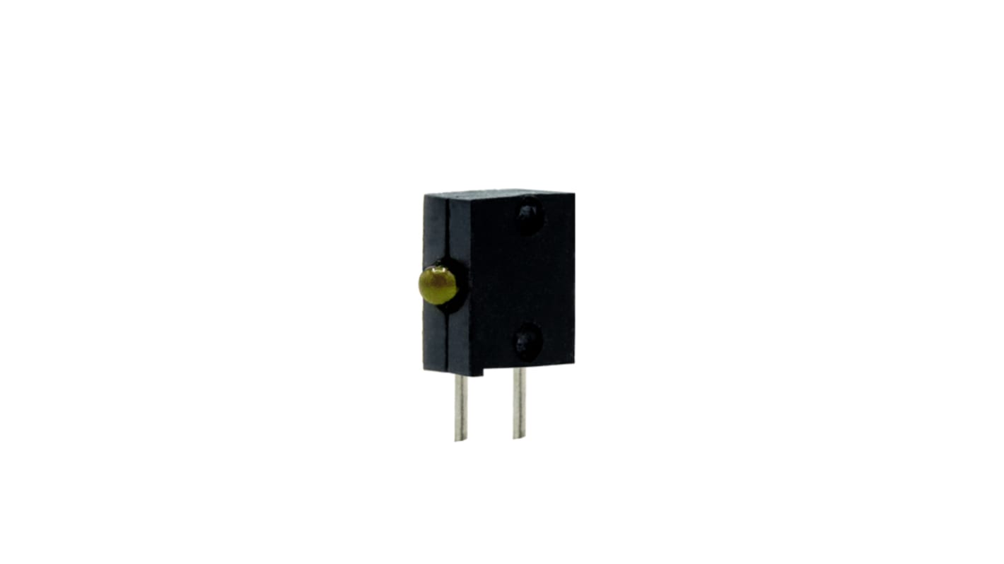 Dialight 555-2401F, Yellow Right Angle PCB LED Indicator, Through Hole 3 V
