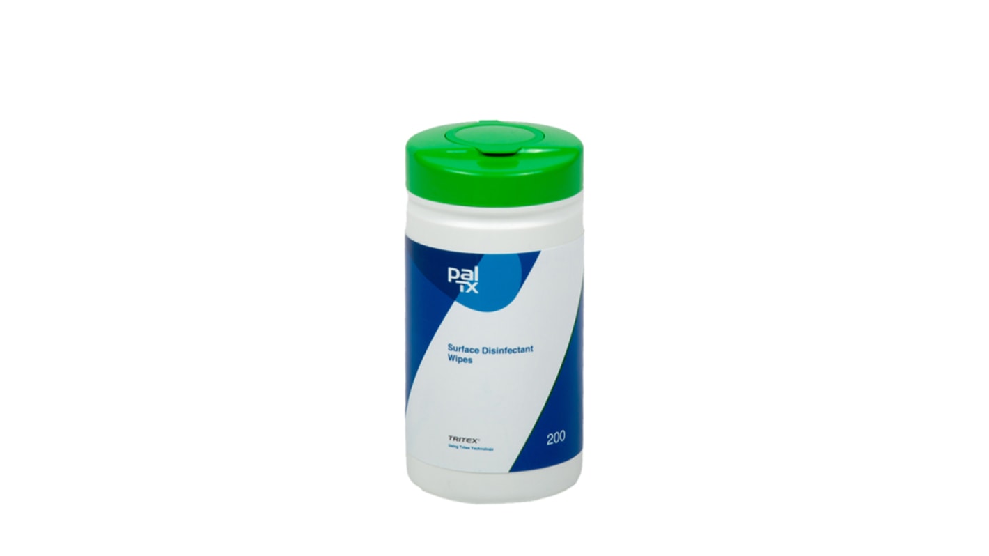 PAL TX Wet Disinfectant Wipes, Dispenser Box of 200, 130 x 130mm