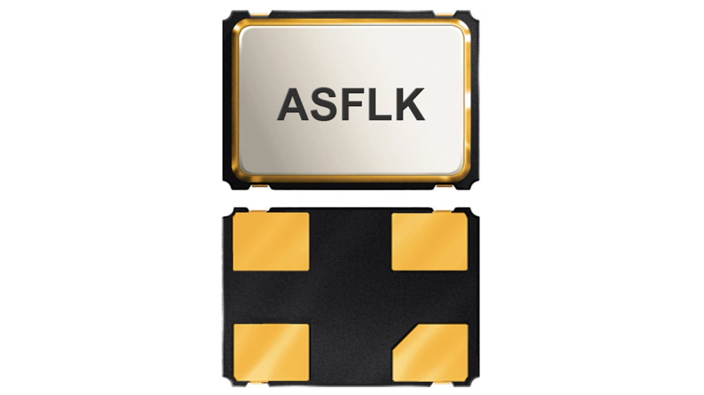 Abracon, 32.768kHz XO Oscillator, ±20ppm CMOS, TTL, 4-Pin SMD ASFLK-32.768KHZ-LJT