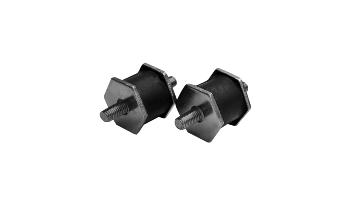 RS PRO Hexagonal M6 Anti Vibration Mount with 6.7kg Compression Load