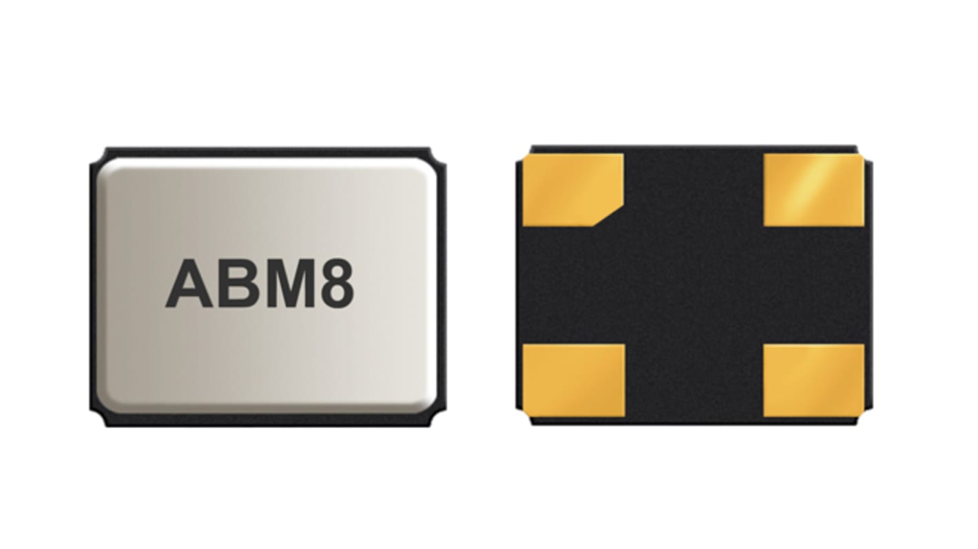 Unità quarzo Abracon, 25MHz, ±20ppm, , SMD, 4 pin