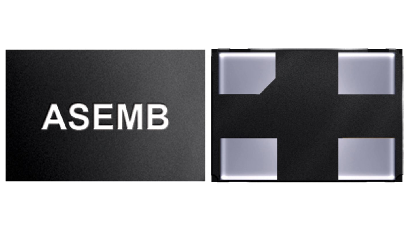 Abracon 25MHz MEMS Oscillator, 4-Pin QFN, ±50ppm, ASEMB-25.000MHZ-LC-T