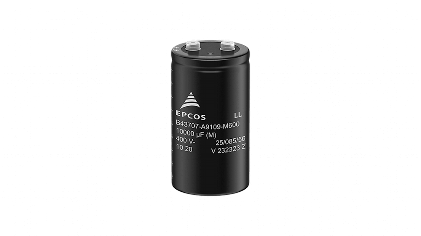 EPCOS 5600μF Aluminium Electrolytic Capacitor 450V dc, Screw Terminal - B43703A5568M600