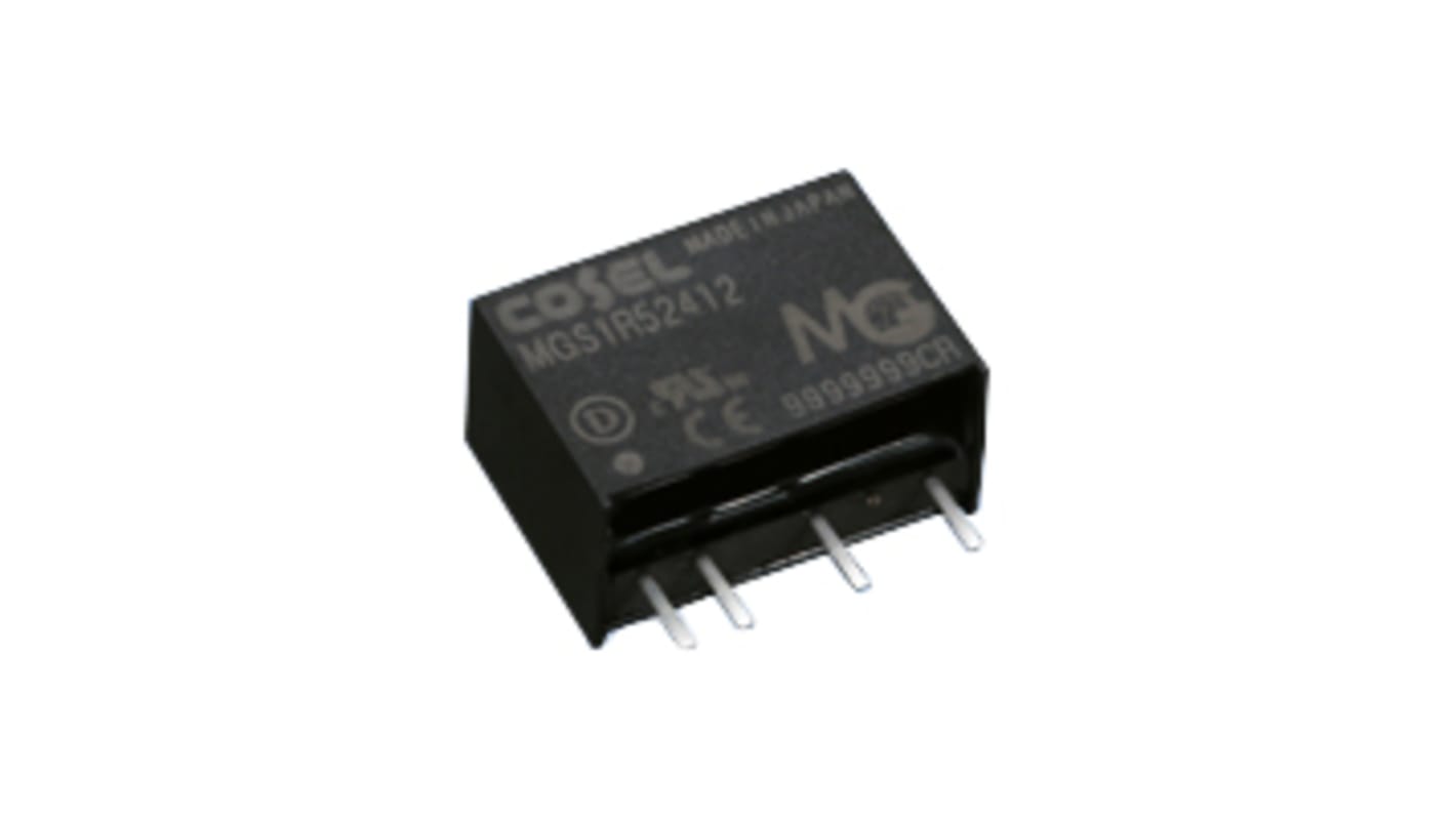 Cosel MGS DC-DC Converter, 12V dc/ 130mA Output, 18 → 36 V dc Input, 1.56W, PCB Mount, +85°C Max Temp -40°C Min