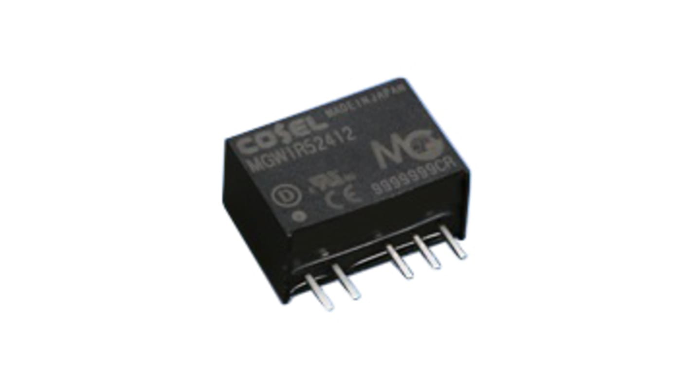 Cosel MGW DC-DC Converter, ±15V dc/ 100mA Output, 18 → 36 V dc Input, 3W, PCB Mount, +85°C Max Temp -40°C Min