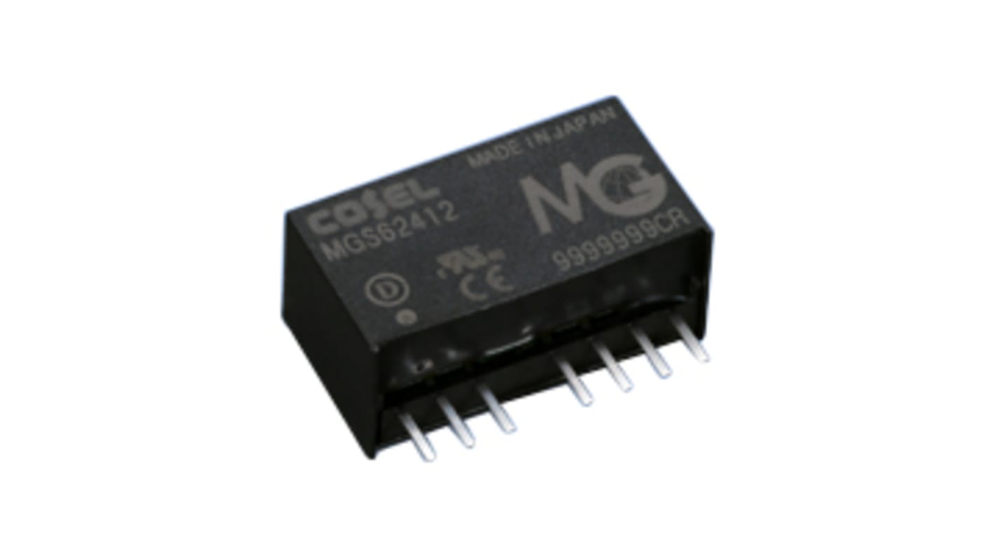 Cosel MGF DC-DC Converter, 15V dc/ 700mA Output, 18 → 76 V dc Input, 10.5W, PCB Mount, +85°C Max Temp -40°C Min