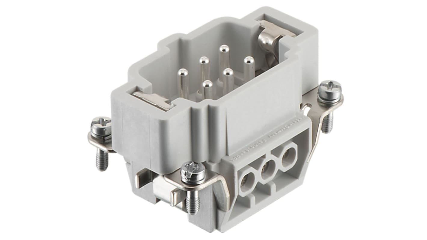 RS PRO 连接器插件, 公插, 6p, 2排, 6+PE, 16A, 500 V，600 V