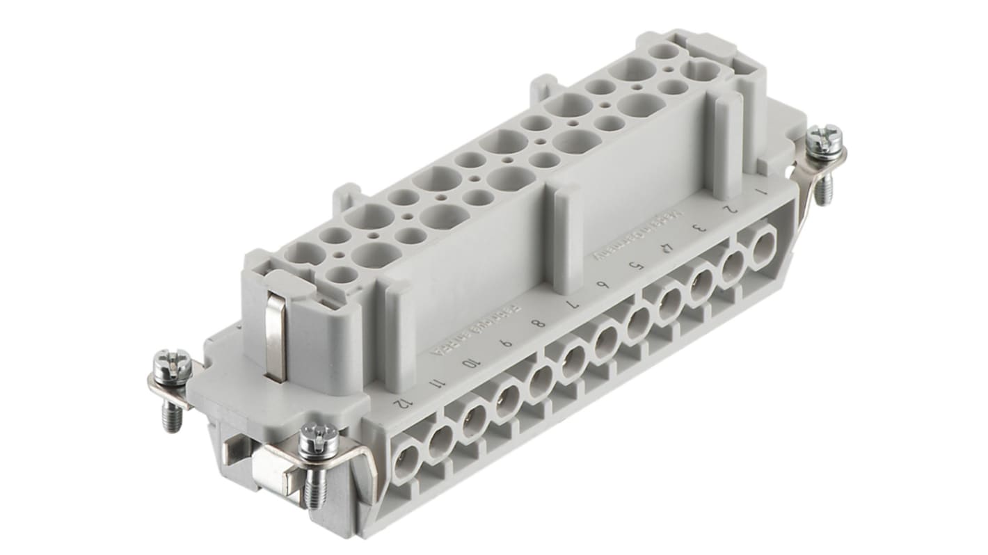 RS PRO Heavy Duty Power Connector Insert, 16A, Female, 24 Contacts