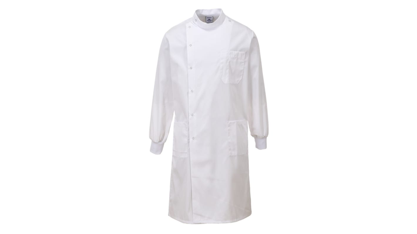 RS PRO White Men Reusable Lab Coat, S