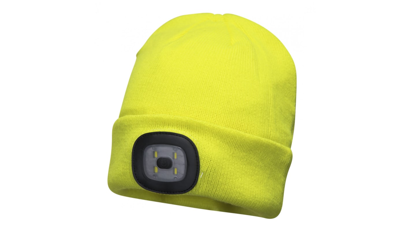 RS PRO Yellow Acrylic LED Beanie Hat