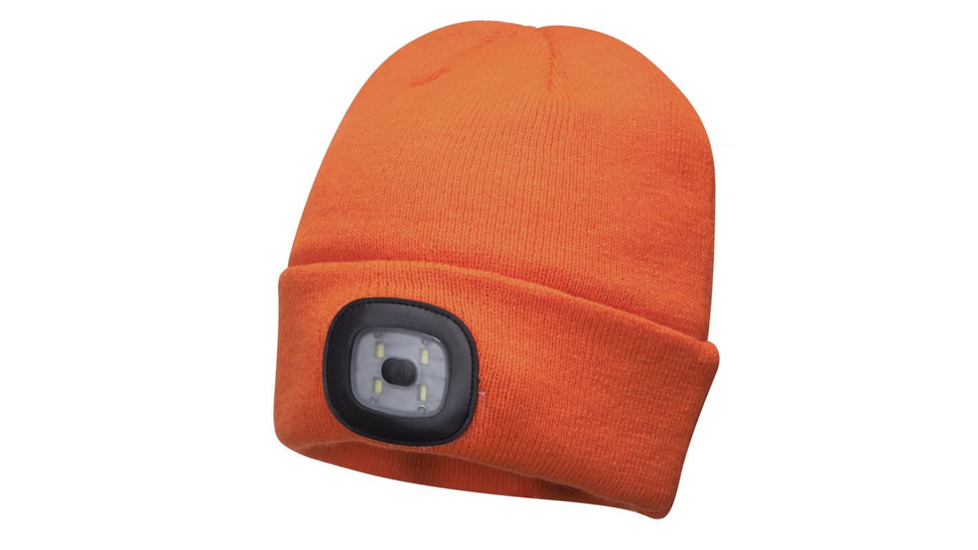 RS PRO Orange Acrylic LED Beanie Hat
