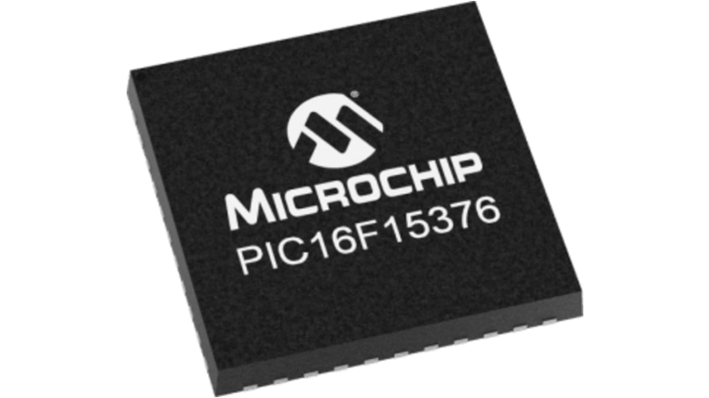 Microchip PIC16F15376-I/ML, 8bit PIC Microcontroller, PIC16F, 32MHz, 28 kB Flash, 44-Pin QFN