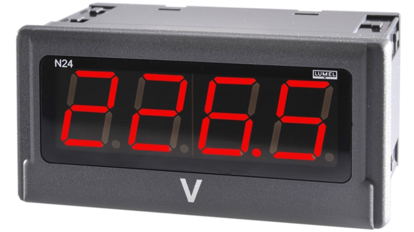 Lumel N24 LED Digital Panel Multi-Function Meter for 4 → 20 mA, 92mm x 45mm