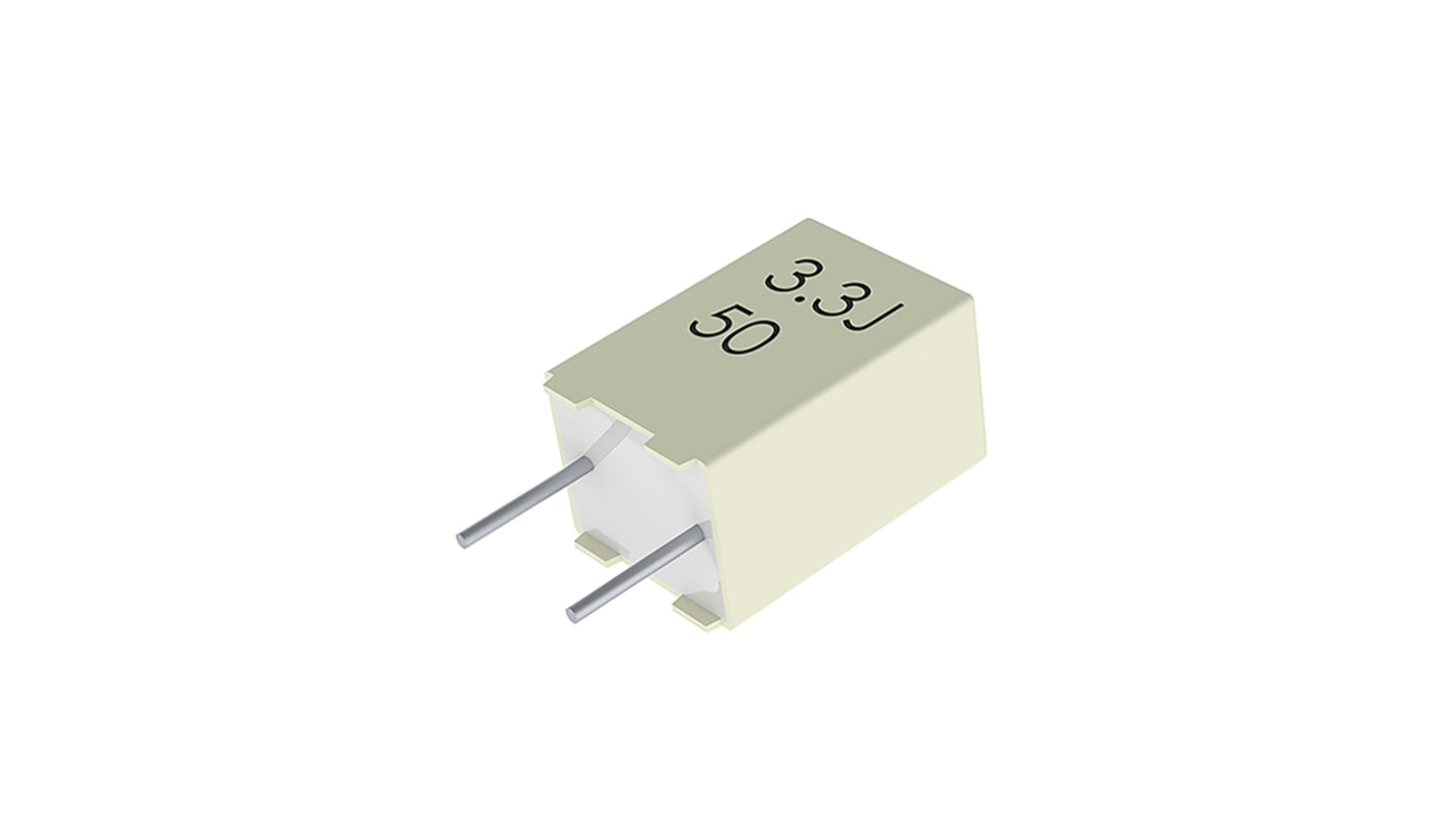 KEMET R82 Metallised Polyester Film Capacitor, 30 V ac, 50 V dc, ±10%, 2.2μF, Through Hole