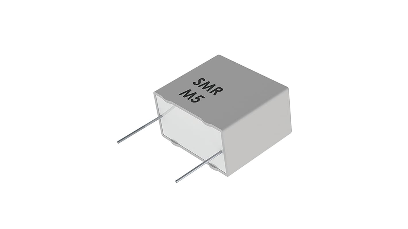 KEMET SMR Metallised Polyphenylene Sulphide Film Capacitor, 63 V ac, 100V dc, ±5%, 220nF, Through Hole