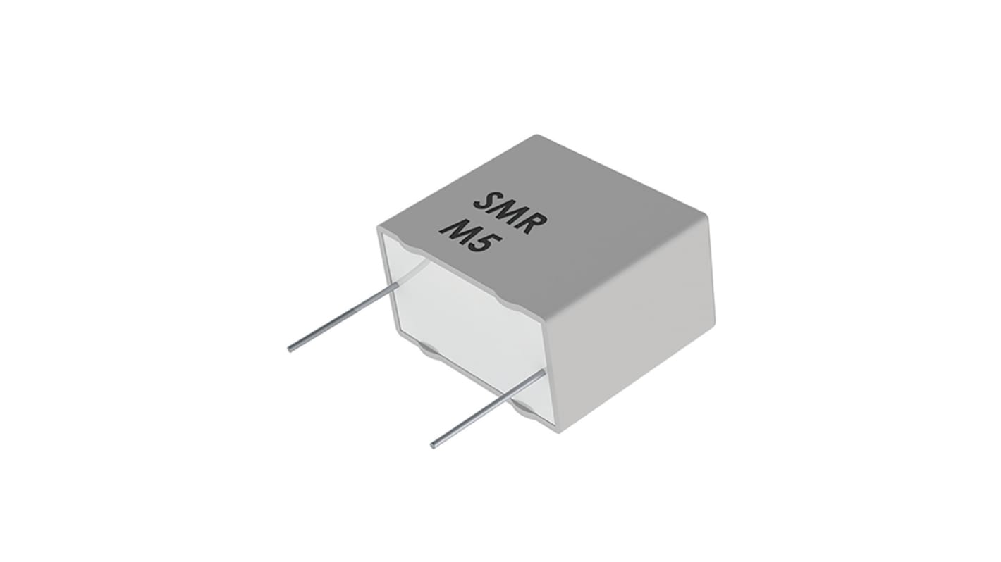 KEMET SMR Metallised Polyphenylene Sulphide Film Capacitor, 63 V ac, 100V dc, ±5%, 220nF, Through Hole