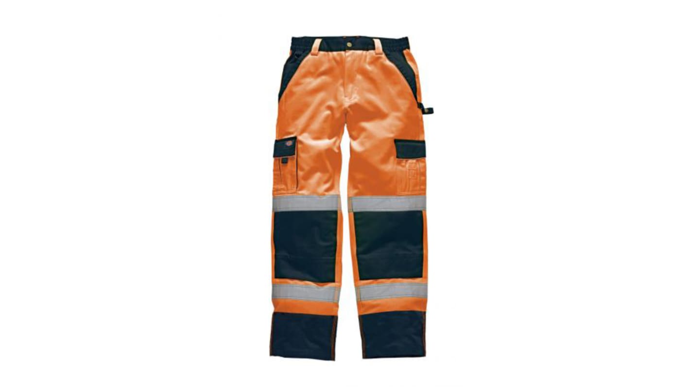 Dickies SA30035 Orange Hi Vis Work Trousers, 38in Waist Size