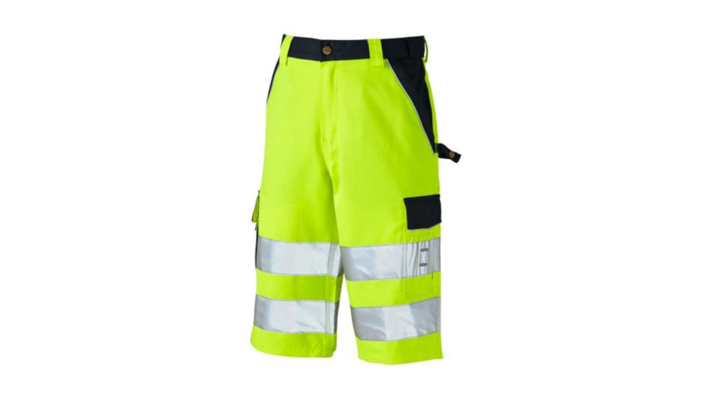 Dickies SA30065 Yellow/Navy Men Hi Vis Shorts, 80 → 84cm