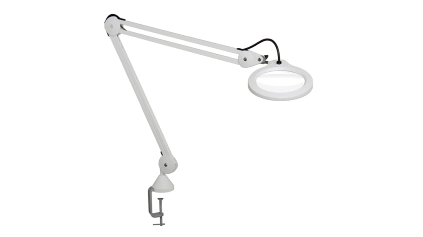 Luxo LFM LED Magnifying Lamp with Table Clamp Mount, 3dioptre, 127mm Lens Dia., 127mm Lens