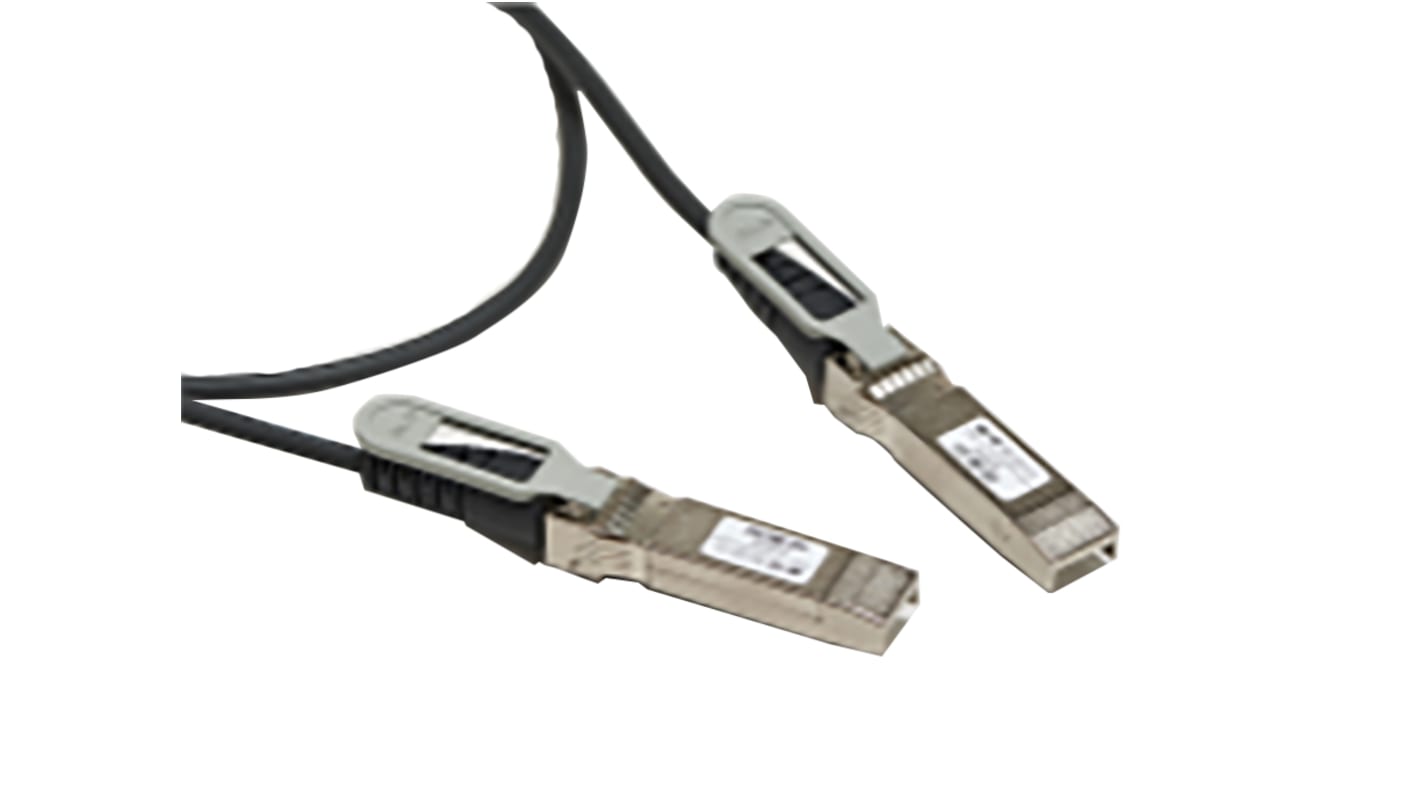 TE ConnectivitySFP28, 1m, Black SFP28 to Male SFP28 MaleShielded, Terminated PVC Sheath