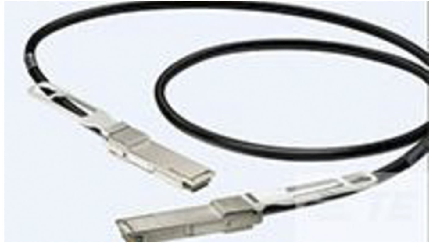 TE ConnectivityZQSFP, 500mm, Black QSFP to Male QSFP Male, Terminated PVC Sheath