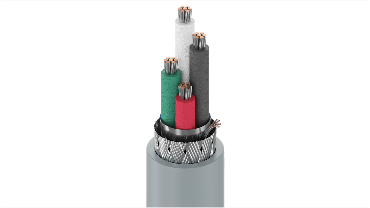 Belden 9927 Series, 4 Cores, 0.25 mm², Screened, 24 AWG, 305m, Screened Shield, RS-232, RS-422 Cable