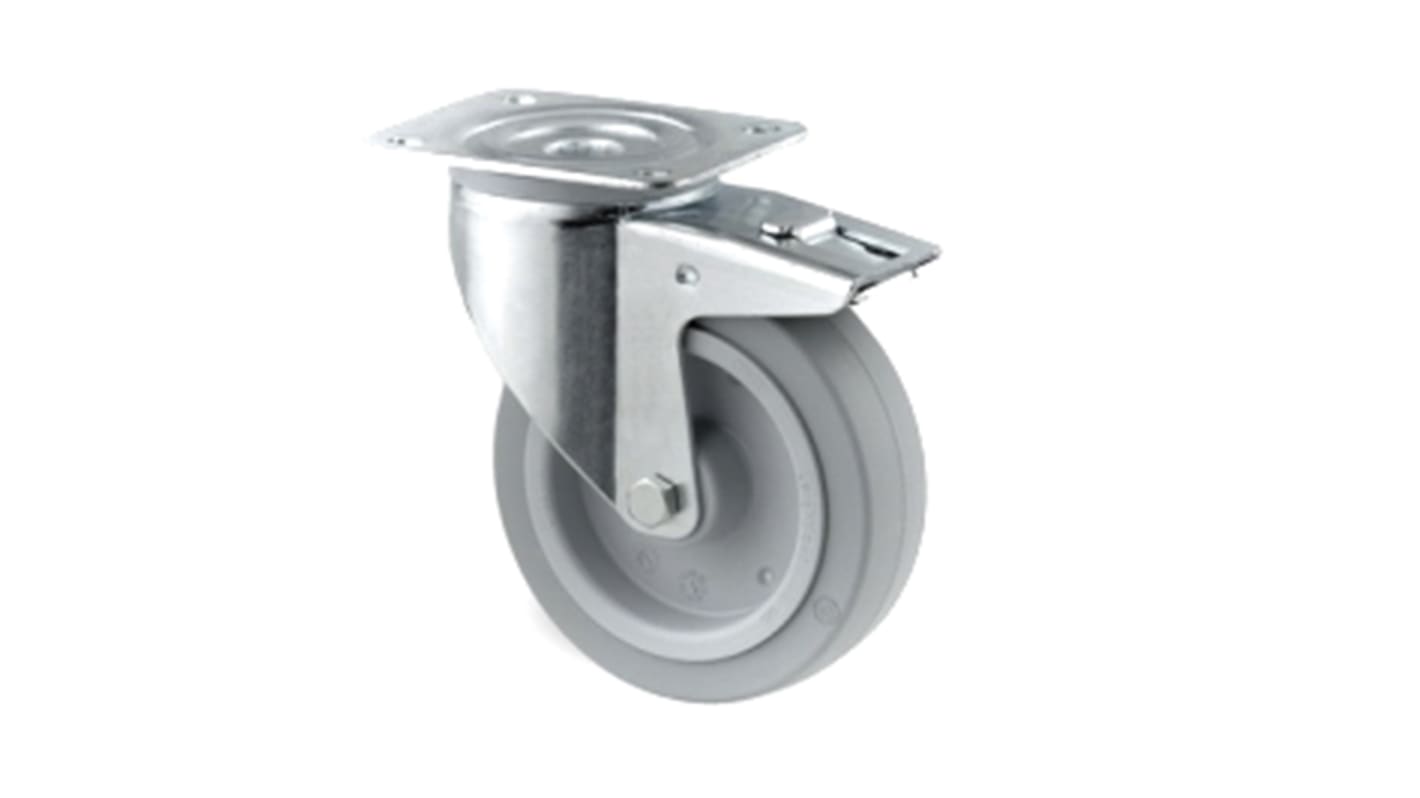 Tente Braked Swivel Castor Wheel, 400kg Capacity, 200mm Wheel