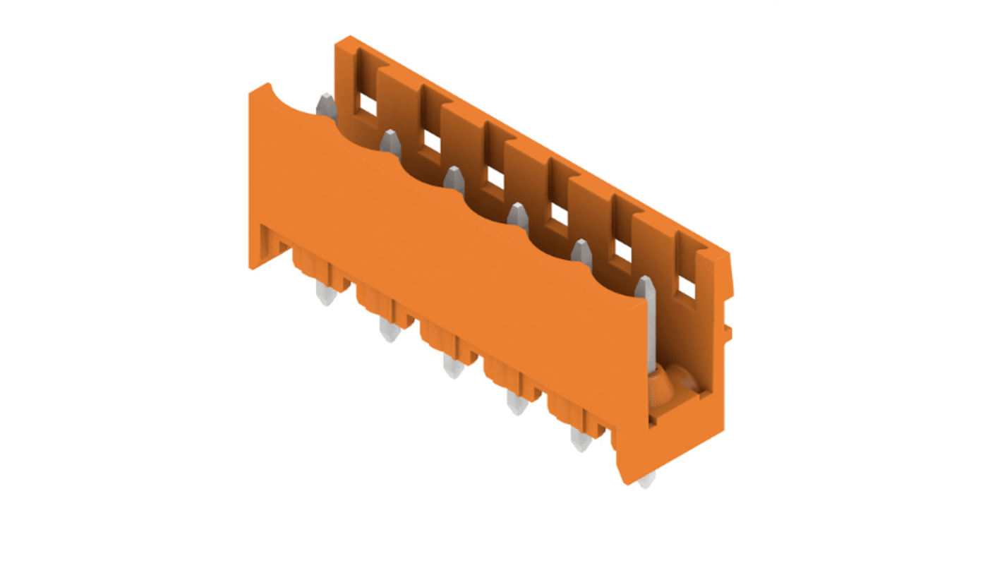 Weidmuller, 5.08mm Pitch, OMNIMATE SL, 6 Way, , Pluggable Terminal Block, Header, Through Hole, Solder Termination,