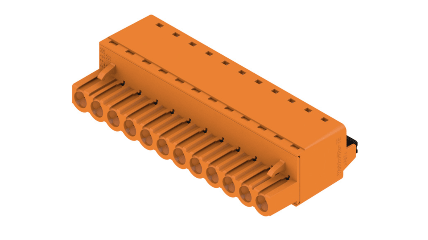 Weidmuller, 5.08mm Pitch, BLF 5.08, 12 Way, , Pluggable Terminal Block, Plug, Cable Mount, Push In Termination,