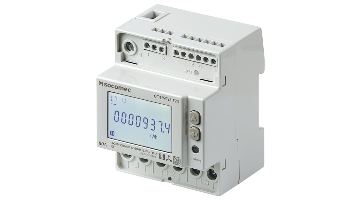 Socomec 3 Phase LCD Energy Meter