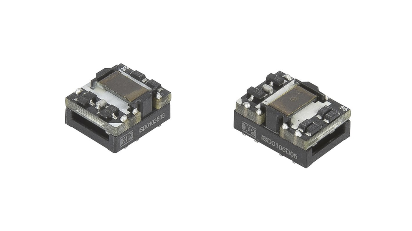 XP Power ISD01 DC-DC Converter, ±5V dc/ ±100mA Output, 4.5 → 5.5 V dc Input, 1W, Surface Mount, +105°C Max Temp