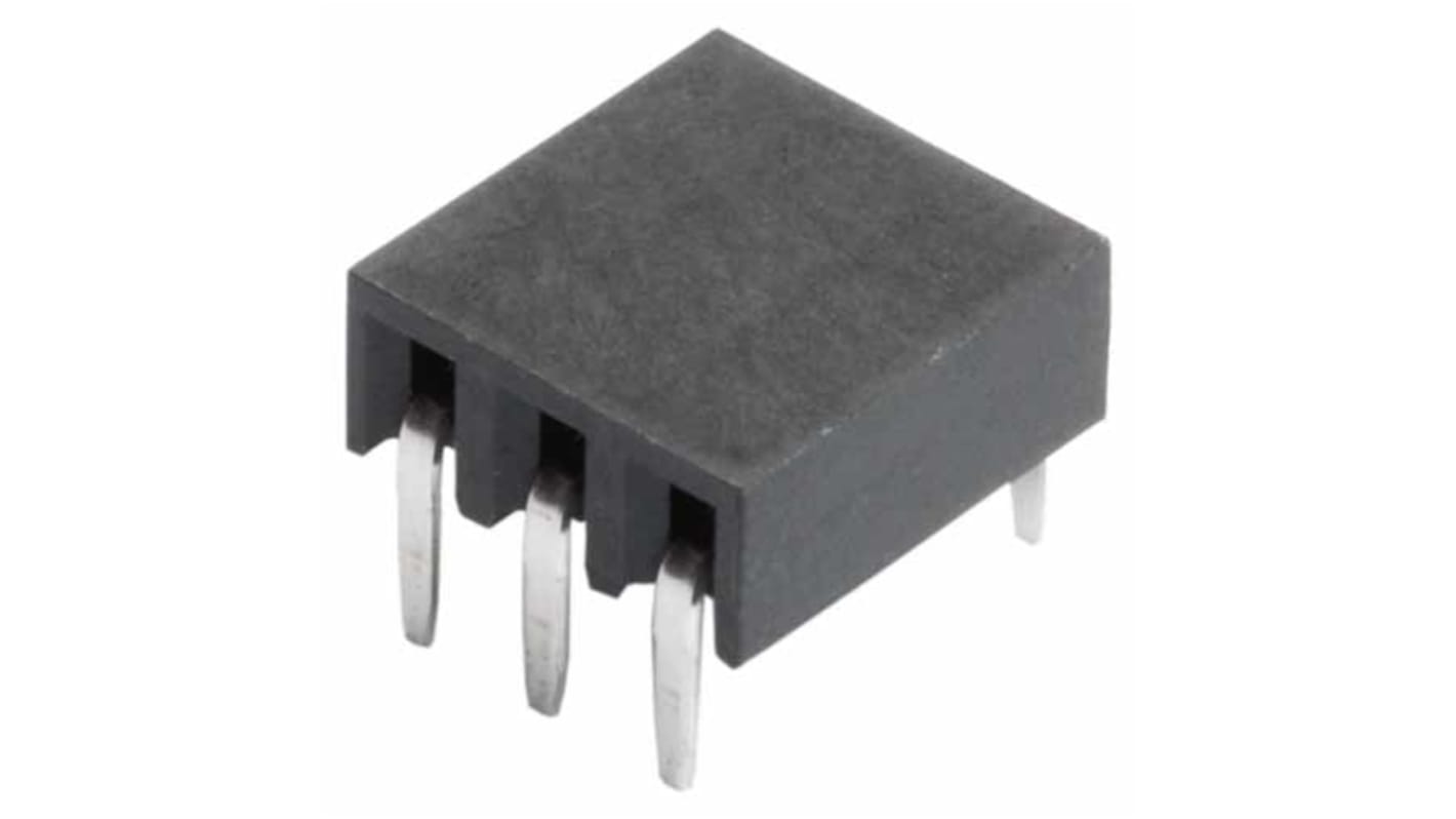 HARWIN Right Angle Through Hole Mount PCB Socket, 3-Contact, 1-Row, 2.54mm Pitch, Solder Termination