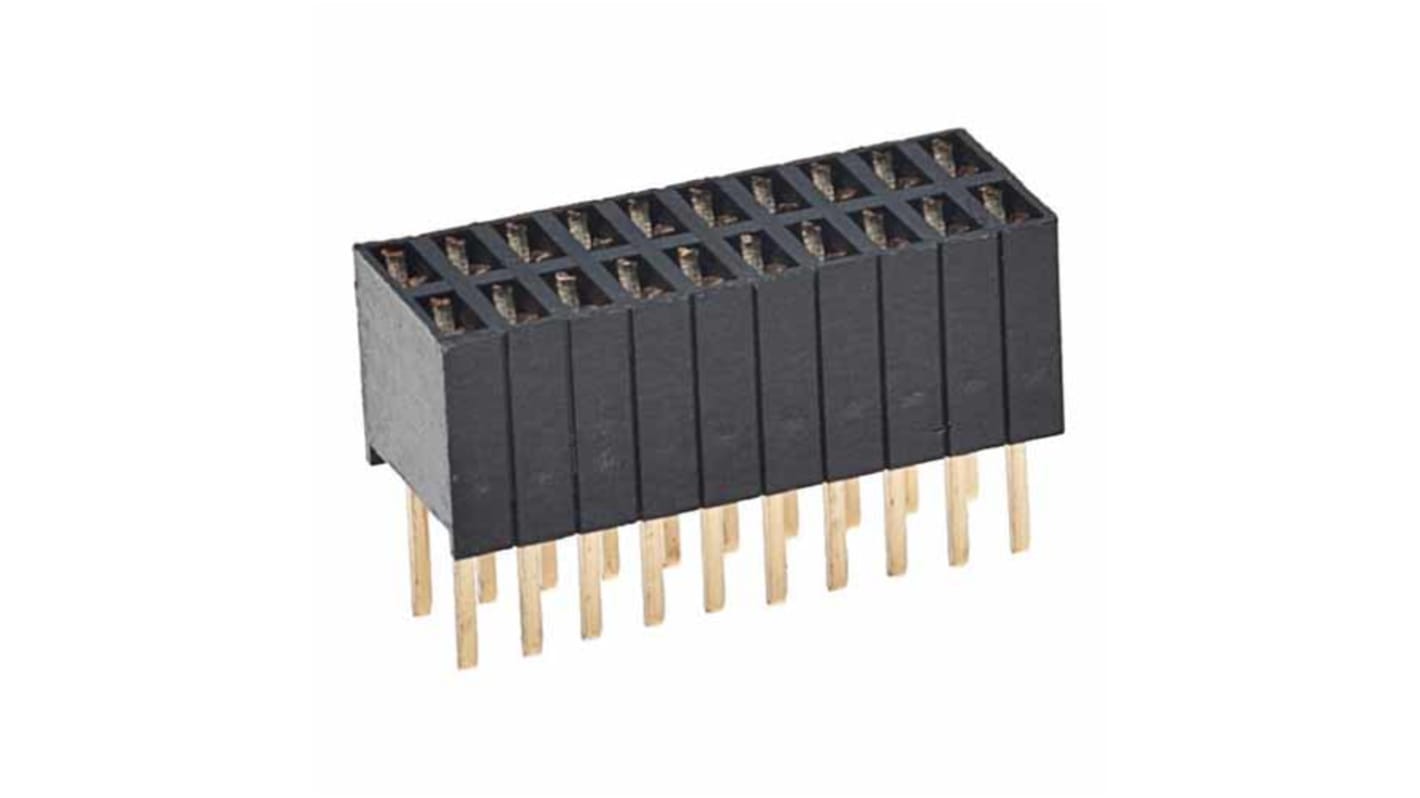 HARWIN Straight Through Hole Mount PCB Socket, 50-Contact, 2-Row, 1.27mm Pitch, Solder Termination