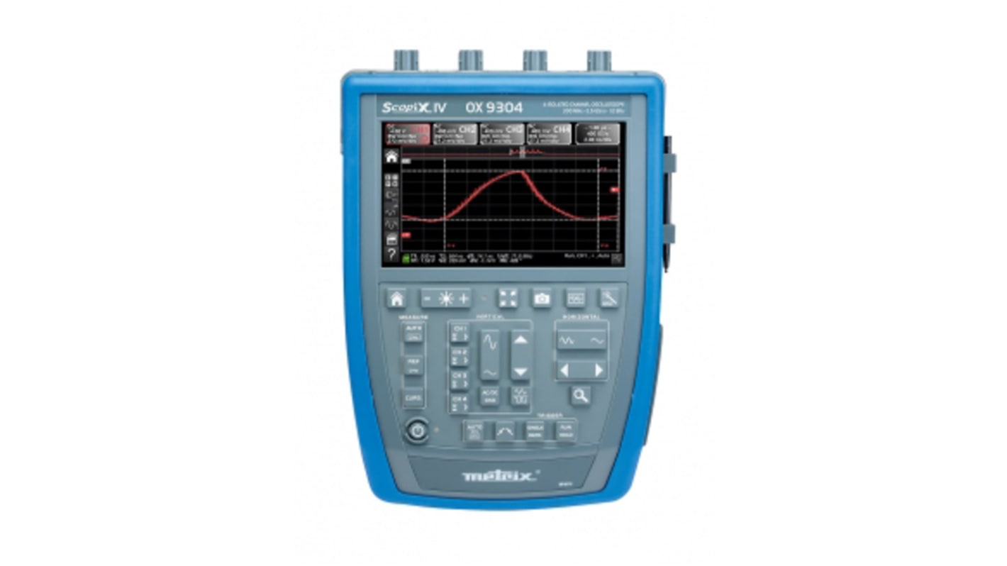 Metrix OX9304 SCOPIX IV Series, 300MHz Handheld Oscilloscope, 4 Analogue Channels