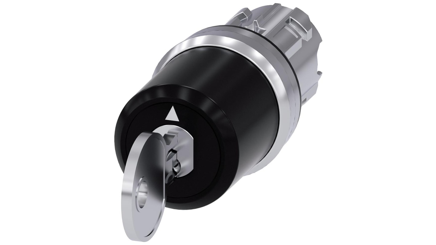 Siemens SSG10钥匙开关头, Φ22mm开孔, 3档位, 闭锁型操作, 2条钥匙, IP20、 IP66、 IP67、 IP69、 IP69K, SIRIUS ACT 3SU10系列