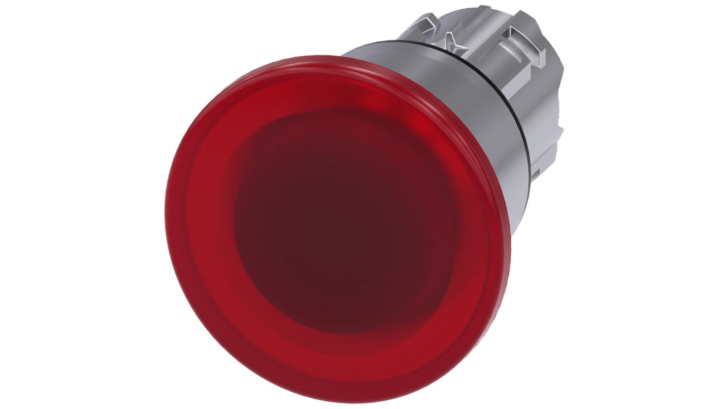 Siemens SIRIUS ACT 3SU10 Series Red Latching Push Button, 22mm Cutout, IP66, IP67, IP69K