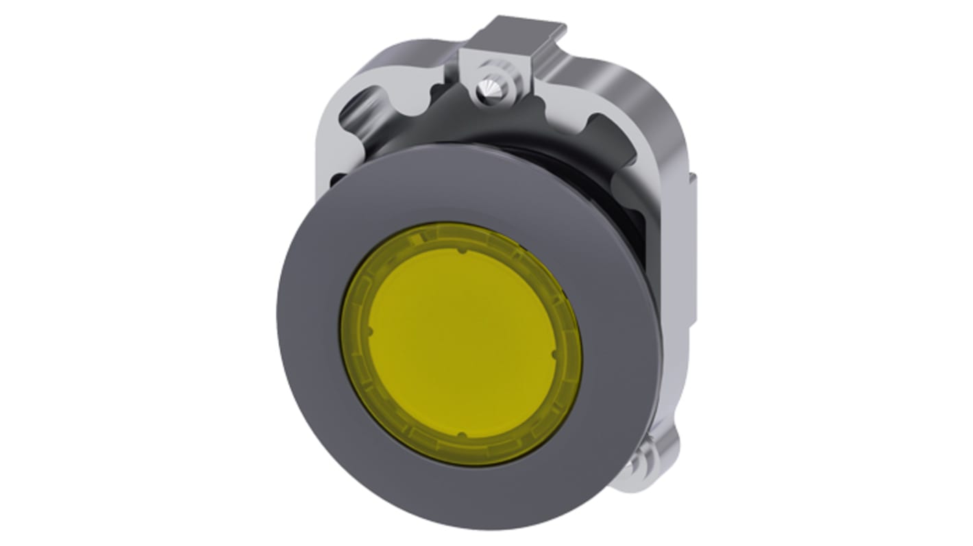 Siemens Yellow Pilot Light, 30mm Cutout SIRIUS ACT Series