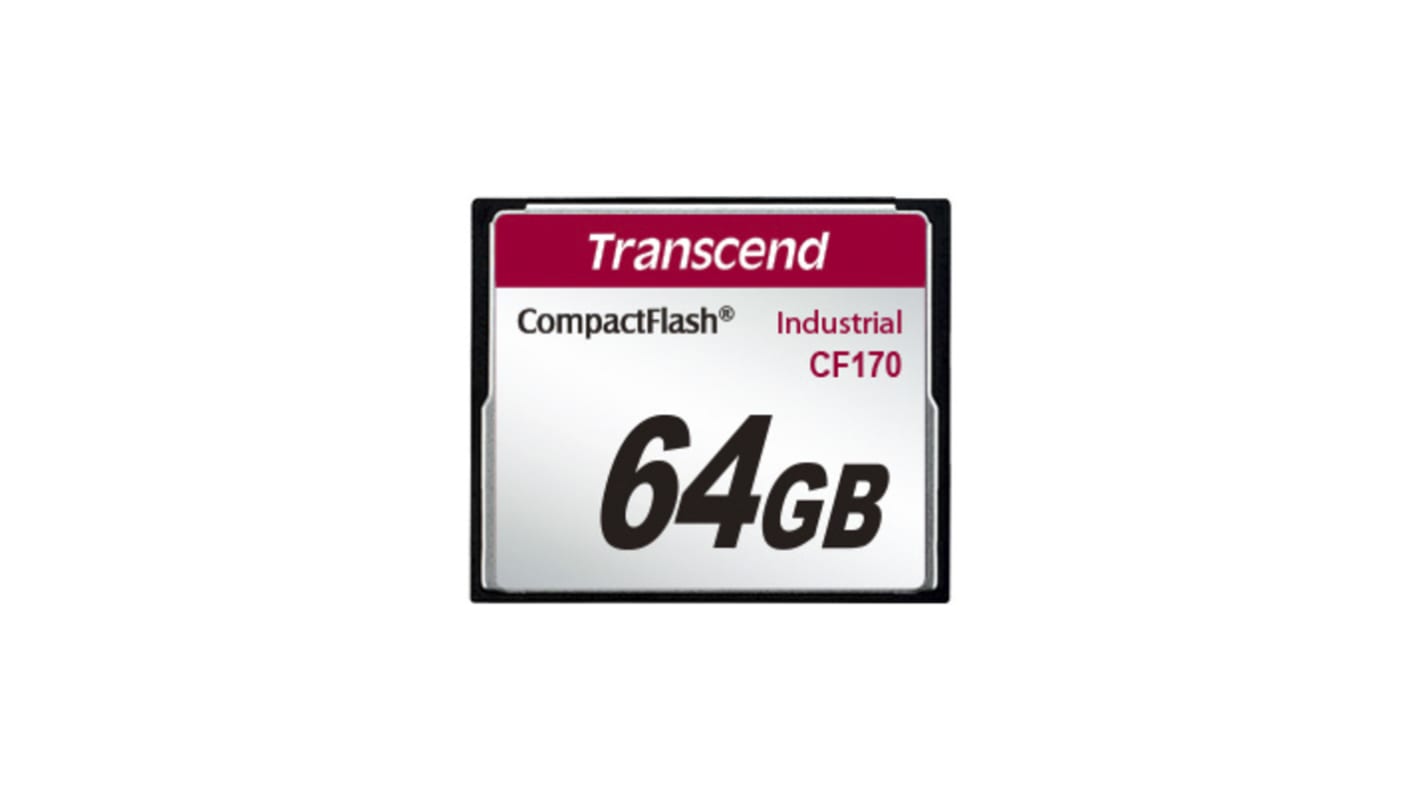 Transcend CF170 CompactFlash Industrial 64 GB MLC Compact Flash Card