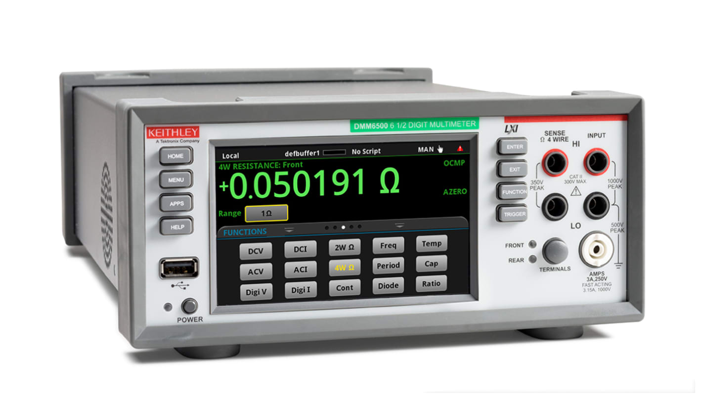 Keithley DMM6500 Touchscreen Bench 6.5 Digital Multimeter, True RMS, 10.1A ac Max, 10.1A dc Max, 750V ac Max - UKAS