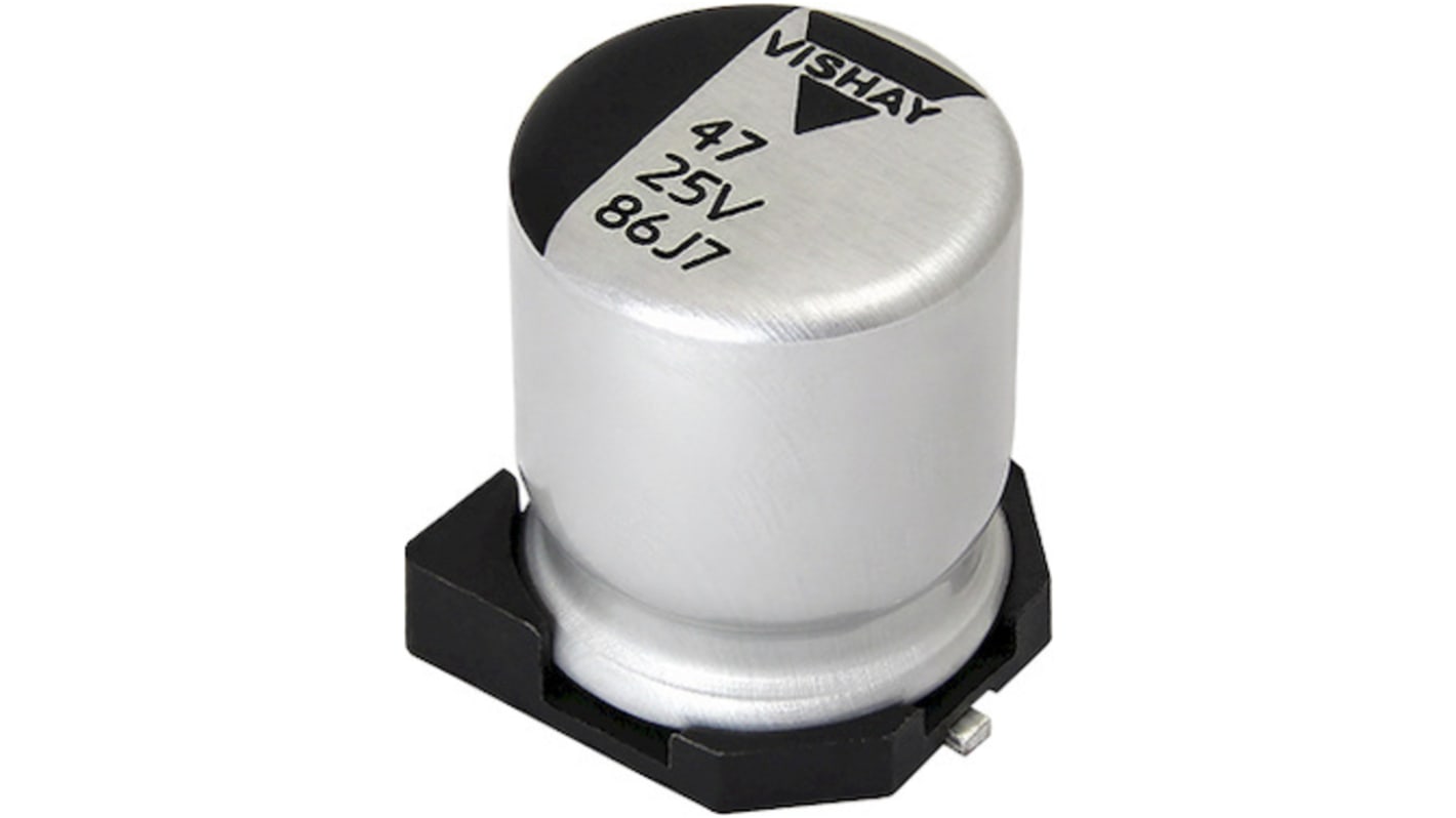 Vishay 100μF Surface Mount Polymer Capacitor, 16V dc