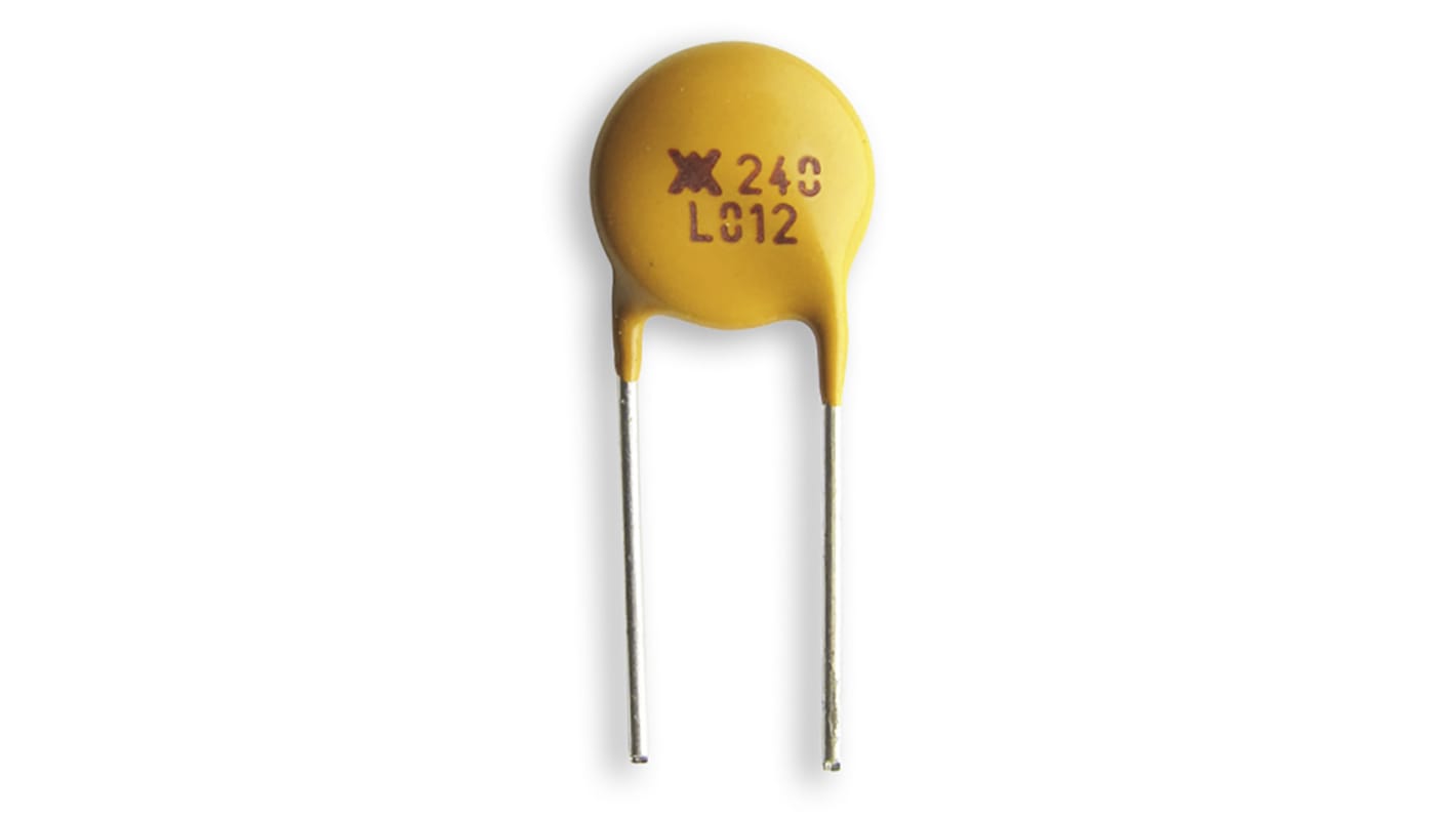 Fusibile ripristinabile Wickmann, intervento a 300mA in 15s, 240 V ac, 265V ca, tenuta 0.12A, 12Ω max
