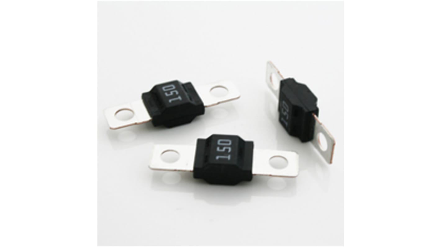 Wickmann 栓入式汽车保险丝, 50A, 32V 直流, 最高+125°C, 黑色, MIDI系列