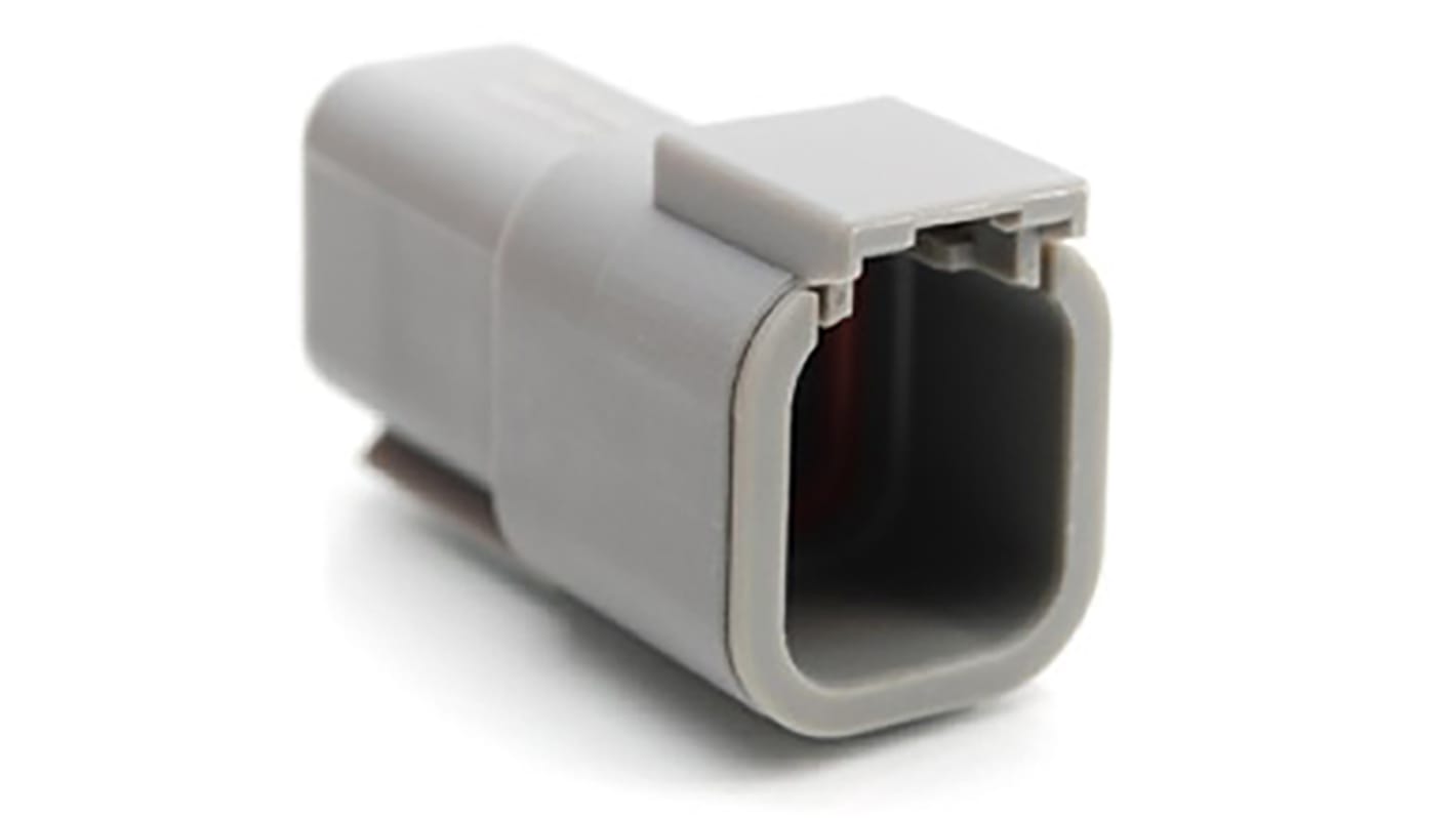 Amphenol Industrial, ATM Automotive Connector Socket Grey Cable Mount 6 Way, Crimp Termination ATM04-6P